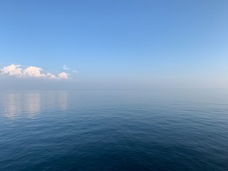 Blue sea and sky, natural colors