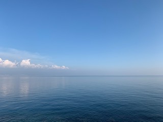 Blue sea and sky, natural colors