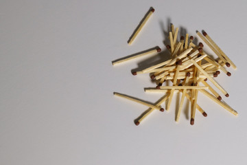 Matches on a white background. Isolate