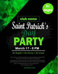 St. Patrick's Day poster. Vector illustration