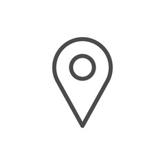 Location pin line outline icon