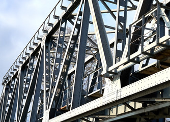 fragment of an old railway bridge