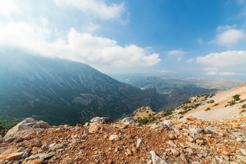 Amazing panorama scenery of Crete island. Day foto