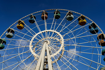 fragment of an old iron ferris wheel