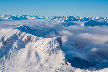 Fototapeta na wymiar Ski area Zugspitze