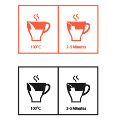 Tea preparation instruction isolated vector.