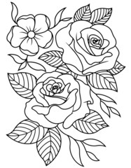 vector illustration of rose