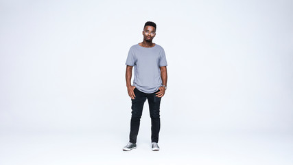 African american man looking at camera