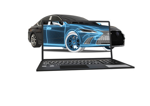 Car development with 3D software