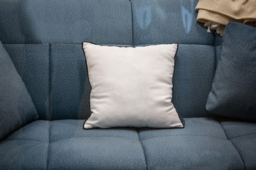 soft pillow lies on the sofa