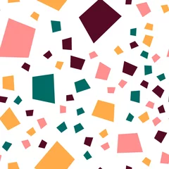 Foto op Plexiglas Geometrische vormen Trendy naadloze patroon met grafische abstracte geometrische vormen. Avant-garde puzzelstijl. Geometrisch behang voor omslagontwerp.