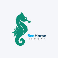 Sea horse icon Logo and symbol template vector design