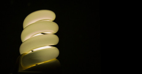 Luminous energy-saving lamp in the dark