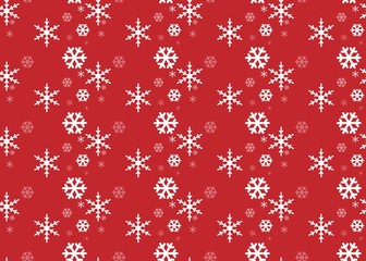 Snow winter holiday background. Snowflakes texture. Gentle seamless pattern. Christmas snowfall icon ornament.