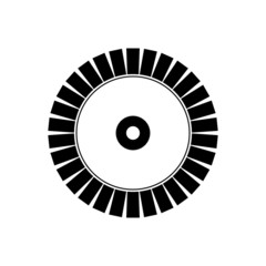 Diamond disc symbol for concrete cutting - vector icon