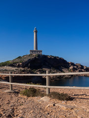 Fototapeta na wymiar view of Palos Cape lighthouse, Spain
