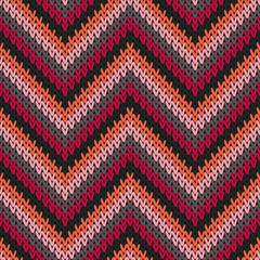 Fashionable zigzag chevron stripes knitted 