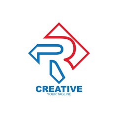 Initial letter R vector logo design, creative , vector illustration