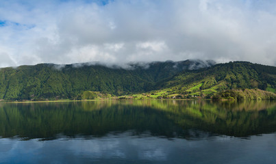 Fototapeta na wymiar Lake Azul Azores Sao Miguel