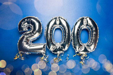 Balloon Bunting for celebration Happy 200th Anniversary - obrazy, fototapety, plakaty