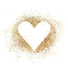 Fototapeta na wymiar Confetti love heart template design for valentine day