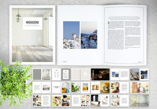 Black and White Magazine Layout