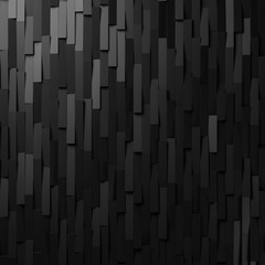 Black abstract background 3D rendering
