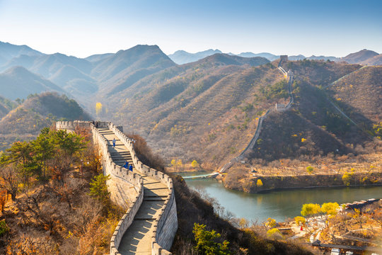 View of Great Wall of China at Huanghua Cheng (Yellow Flower), Xishulyu, Jiuduhe Zhen, Huairou