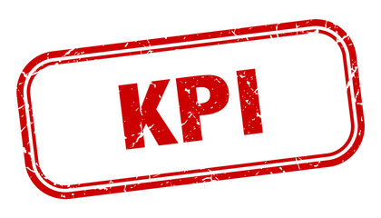kpi stamp. kpi square grunge red sign. kpi tag