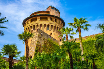 Rome, Vatican City, Italy - St. John Tower - Torre di San Giovanni - within the Vatican Gardens in...