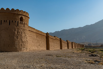 Outer walls of the Indian style Tashkurgan Palace former summer palace of the king, outside Mazar-E-Sharif, Afghanistan
