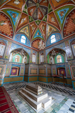 Beautiful interior of the Mausoleum of Mirwais Khan Hotaki, Kandahar, Afghanistan