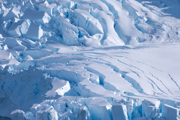 Massive glacier at Neko Harbor, a beautiful inlet of the Antarctic Peninsula