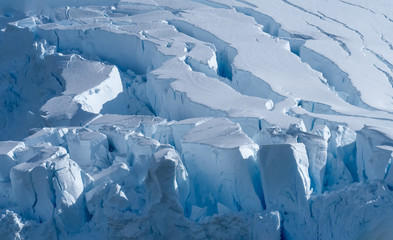 Massive glacier at Neko Harbor, a beautiful inlet of the Antarctic Peninsula
