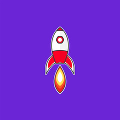 Illustration graphic of rocket. rocket launch icon. vector