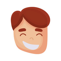 Isolated avatar man head vector design