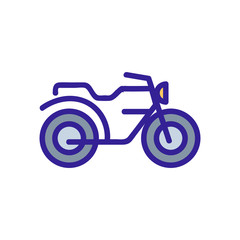 Fototapeta na wymiar motorcycle icon vector. A thin line sign. Isolated contour symbol illustration