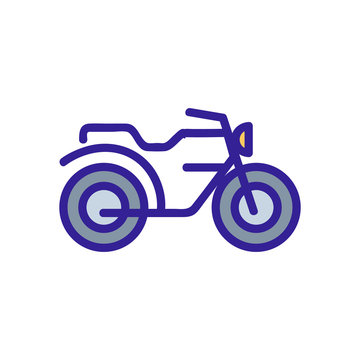 motorcycle icon vector. A thin line sign. Isolated contour symbol illustration