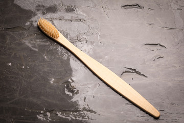 Ecological bamboo toothbrushes. Plastic zero