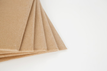 Mail envelopes on white background, closeup