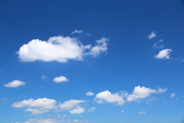 Naklejka na ściany i meble White clouds blue sky