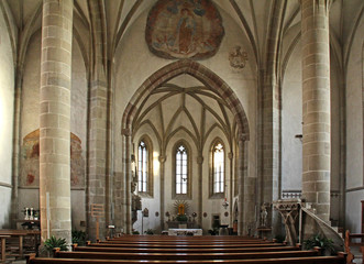 interno gotico del Santuario di Santa Maria in Vill presso Egna (Alto Adige)