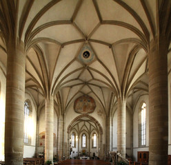Fototapeta premium interno gotico del Santuario di Santa Maria in Vill presso Egna (Alto Adige)