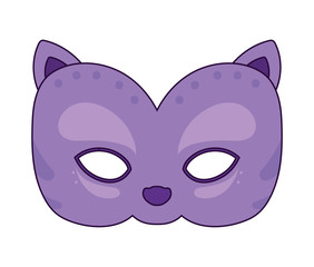 Isolated party cat mask vector design