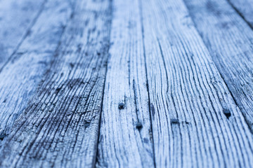 old wooden floor with blue tones