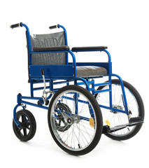 Fototapeta na wymiar Empty wheelchair isolated on white