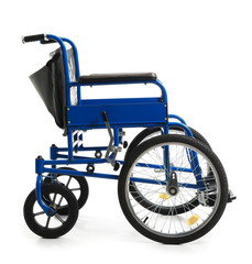 Fototapeta na wymiar Empty wheelchair isolated on white