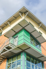 Apartment buildings in Vancouver, Canada. Residential architecture.