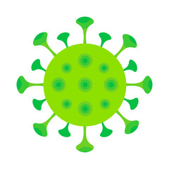 Vector illustration of coronavirus 2019-ncov. Chinese virus that causes pneumonia.