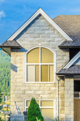 the roof of the house with nice window
